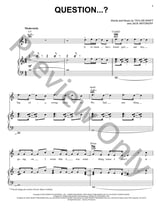 Question...? piano sheet music cover